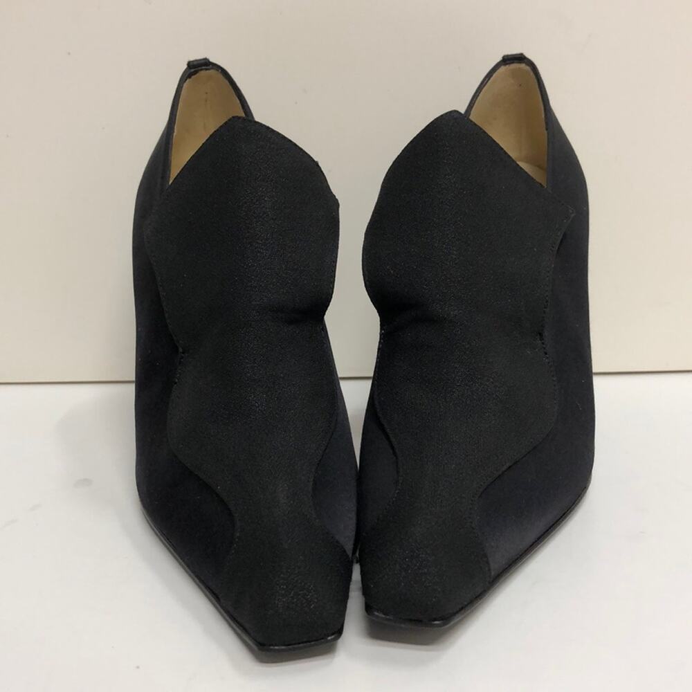 Michel Perry Made in Italy Black Satin Pump